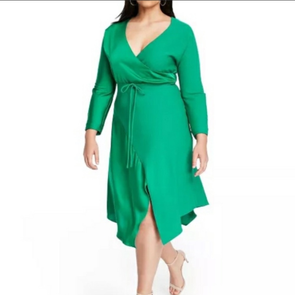 WOMAN’S EMERALD WARP DRESS - CUSHNIE